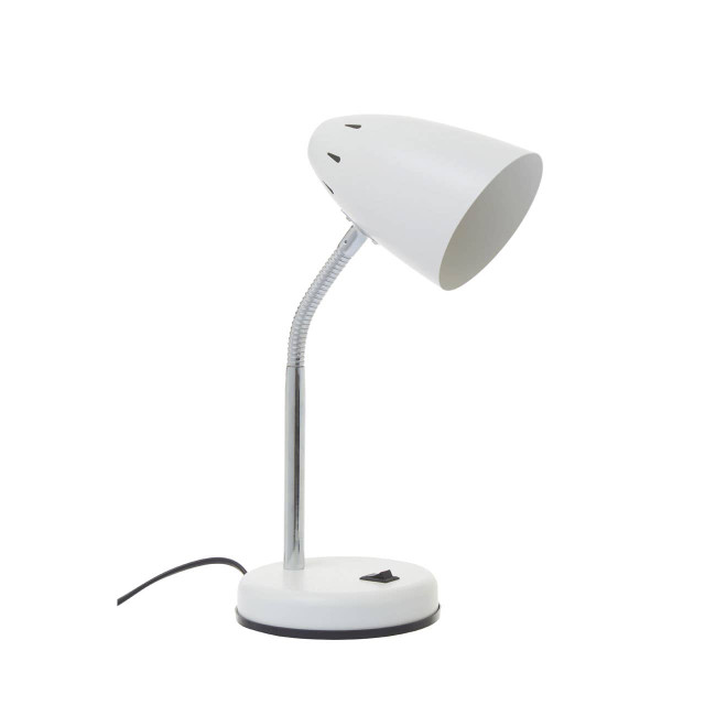 Premier Housewares Flexi Matte White Desk Lamp