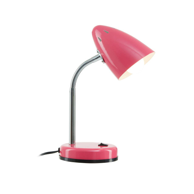 premier housewares Flexi Pink Gloss Desk Lamp