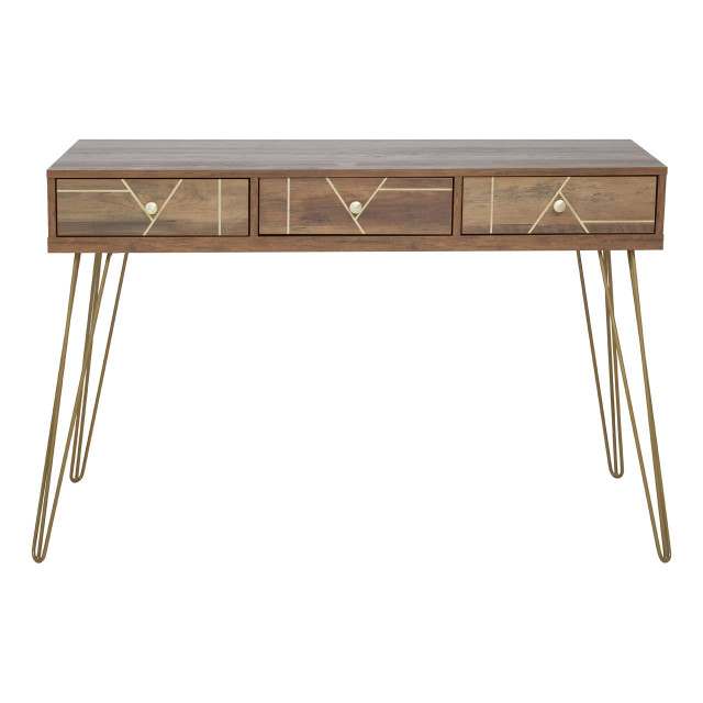 Premier Housewares Flori Three Drawer Desk