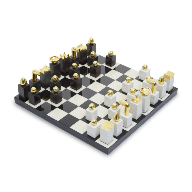 premier housewares Flos Marble And Wood Chess Set