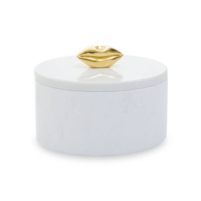 Premier Housewares Flos White Marble Storage Jar