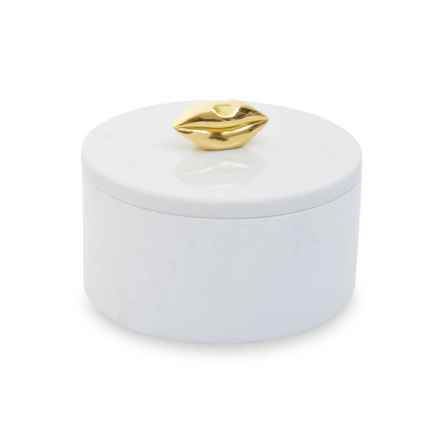 Premier Housewares Flos White Marble Storage Jar