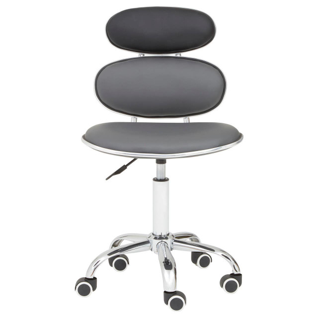 Premier Housewares Fran Black PU Home Office Chair