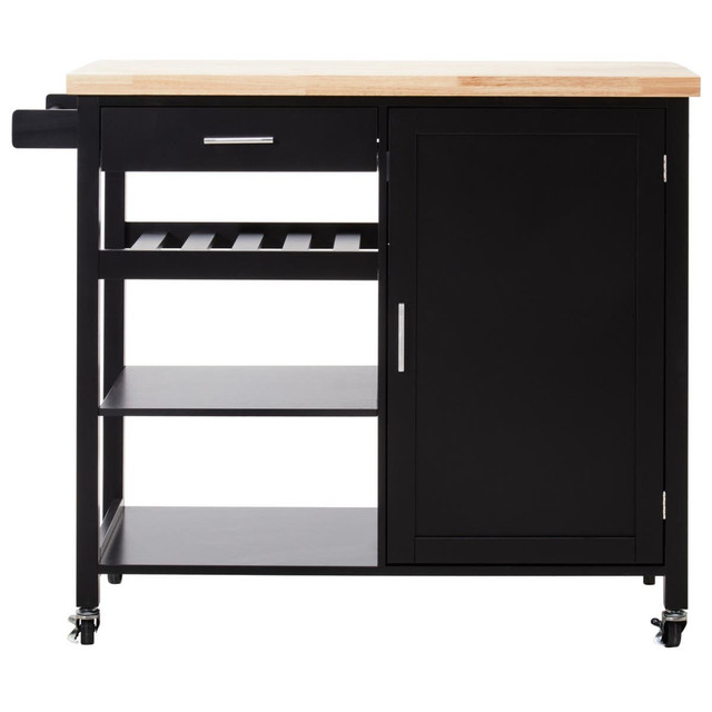 Premier Housewares Frankfurt Black Kitchen Trolley