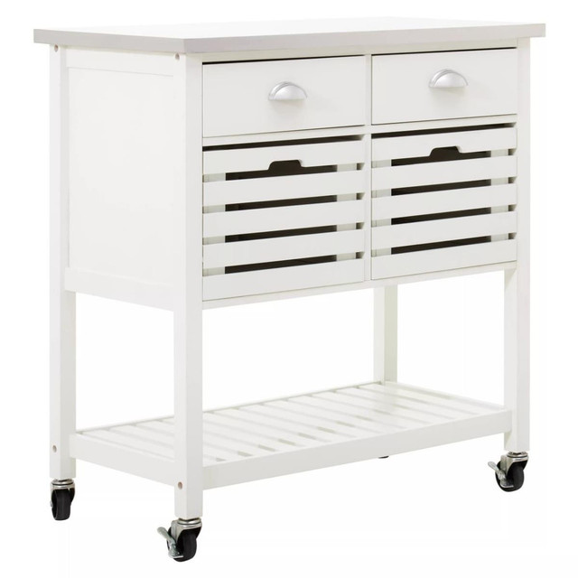 premier housewares Frankfurt Cream Kitchen Trolley