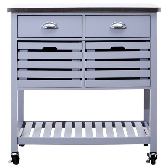 premier housewares Frankfurt Grey Kitchen Trolley