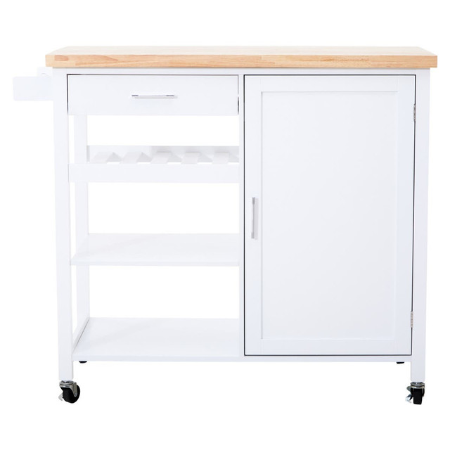 Premier Housewares Frankfurt White Kitchen Trolley