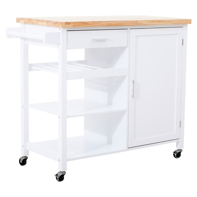 Premier Housewares Frankfurt White Kitchen Trolley