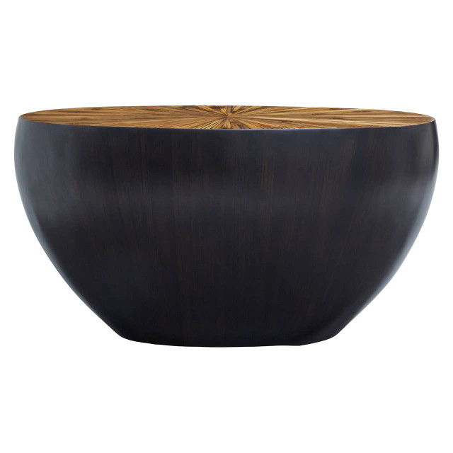 Premier Housewares Gabo Round Ebony Console Table