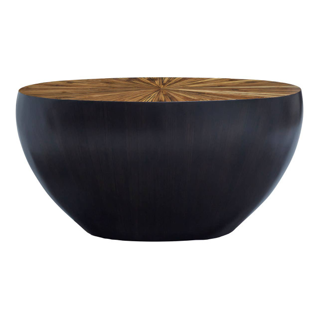 Premier Housewares Gabo Round Ebony Console Table