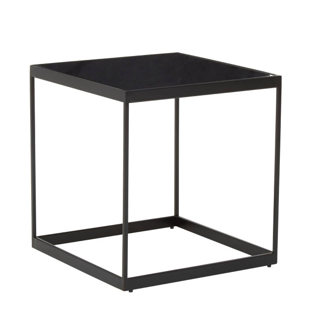 Premier Housewares Genoa Black Square Side Table