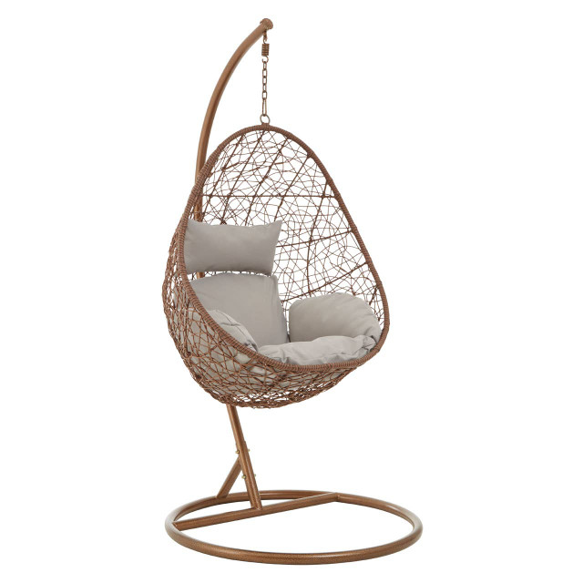 premier housewares Goa Brown Rattan Hanging Chair