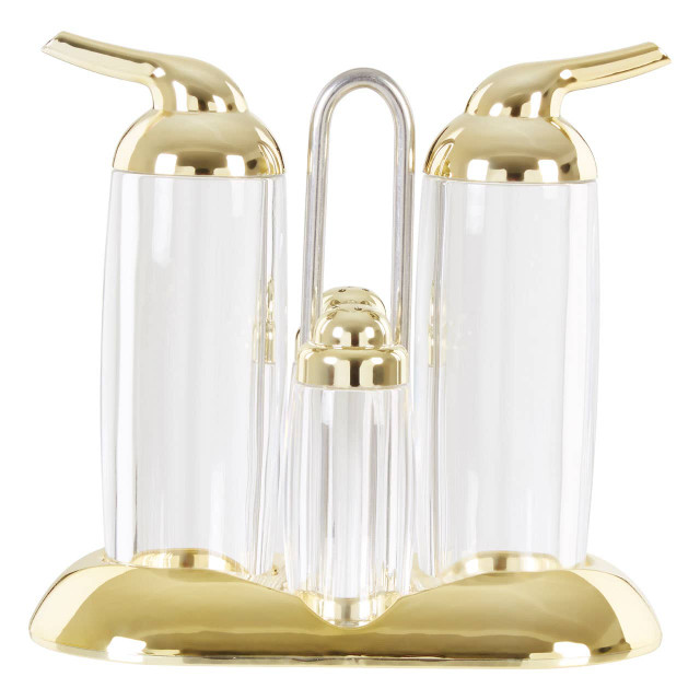 Premier Housewares Gozo Gold 4 Piece Condiment Set