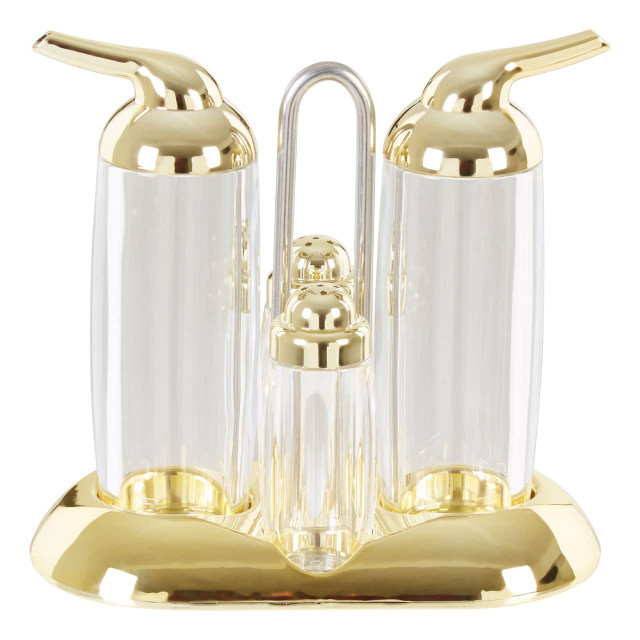 Premier Housewares Gozo Gold 4 Piece Condiment Set