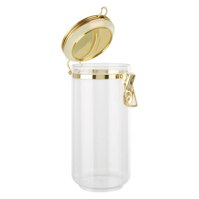 Premier Housewares Gozo Jar With Gold Lid 1100 Ml