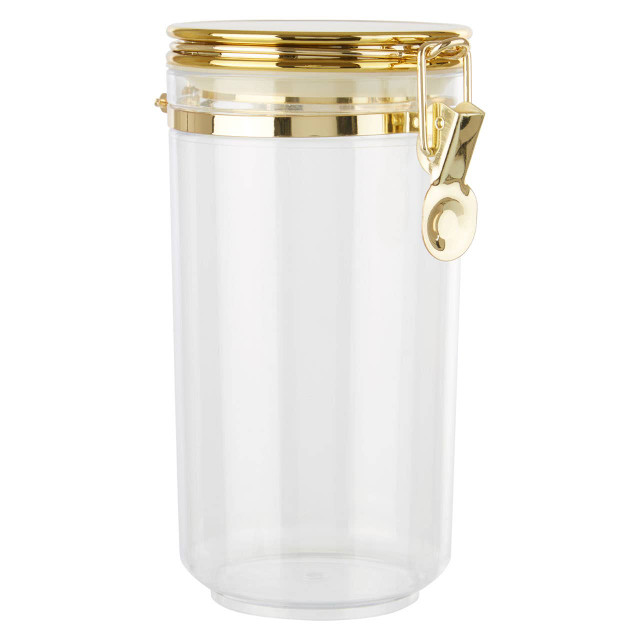 premier housewares Gozo Jar With Gold Lid 1100 ml