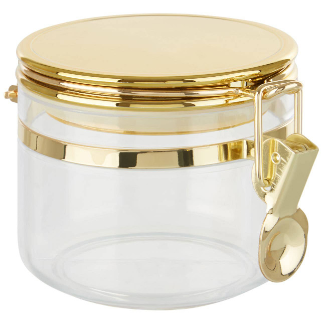 Premier Housewares Gozo Jar With Gold Lid 450 Ml