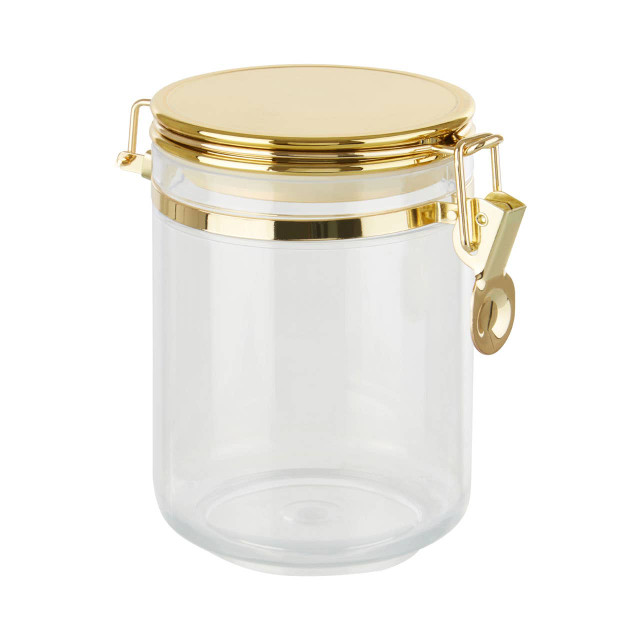Premier Housewares Gozo Jar With Gold Lid 800 Ml
