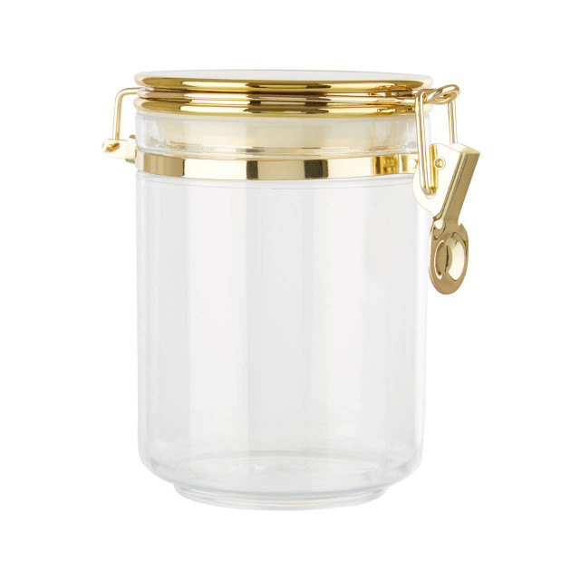 premier housewares Gozo Jar With Gold Lid 800 ml