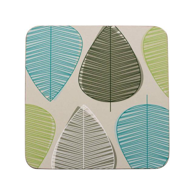 Premier Housewares Green Leaf Set Of Four Coasters
