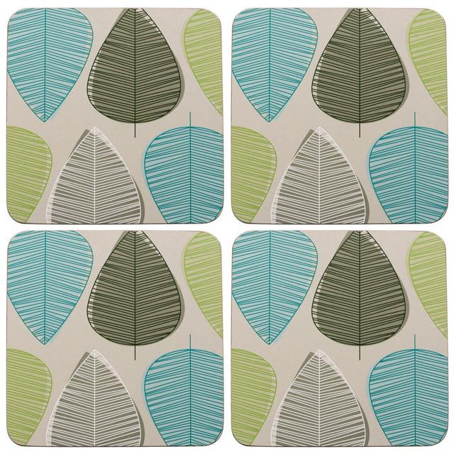 premier housewares Green Leaf Set Of Four Coasters