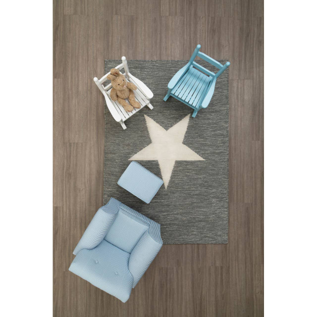 Premier Housewares Grey And White Star Rug