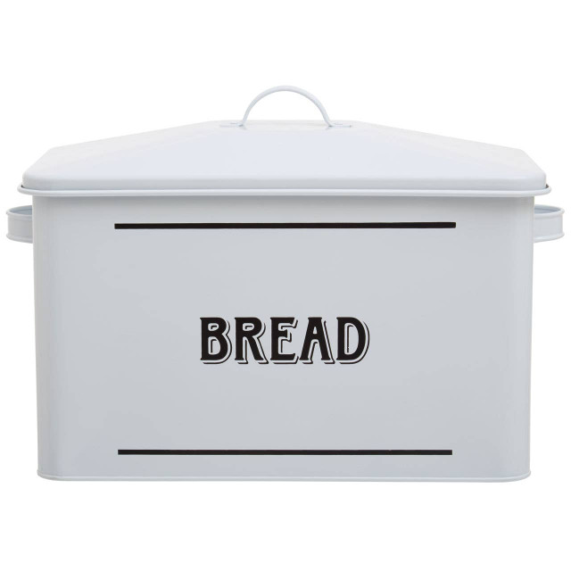 premier housewares Grocer White Metal Bread Bin