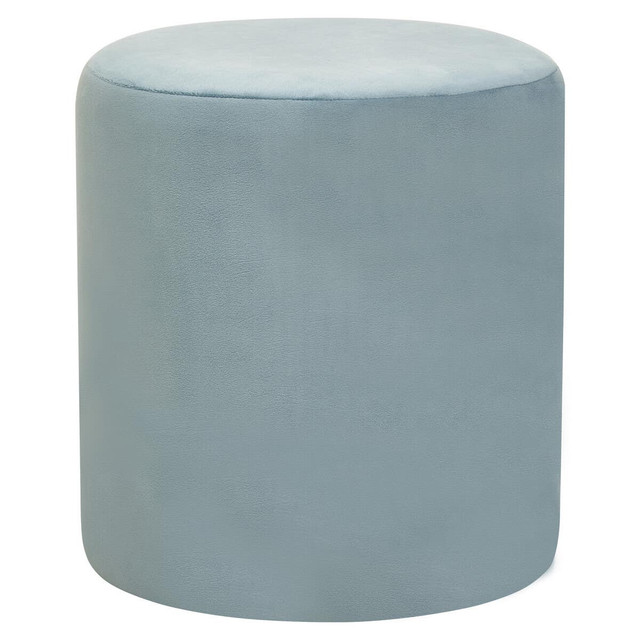 Premier Housewares Haley Blue Velvet Pouffe