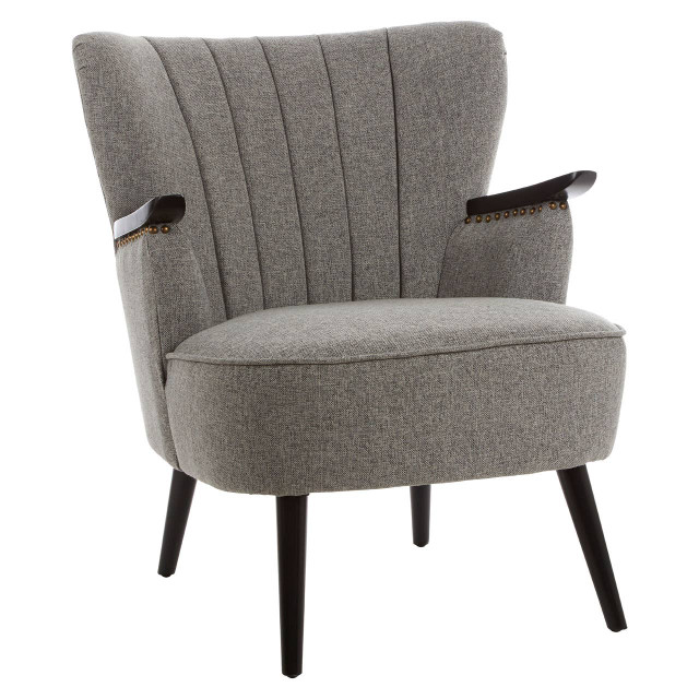 Premier Housewares Hampstead Grey Fabric Armchair