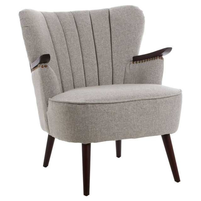 Premier Housewares Hampstead Taupe Fabric Armchair