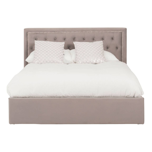 Premier Housewares Hannah Grey Ottoman King Bed
