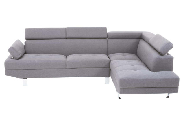 Premier Housewares Hanover Grey Linen Corner Sofa