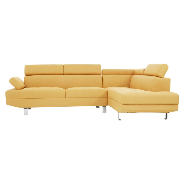 Premier Housewares Hanover Ochre Linen Corner Sofa