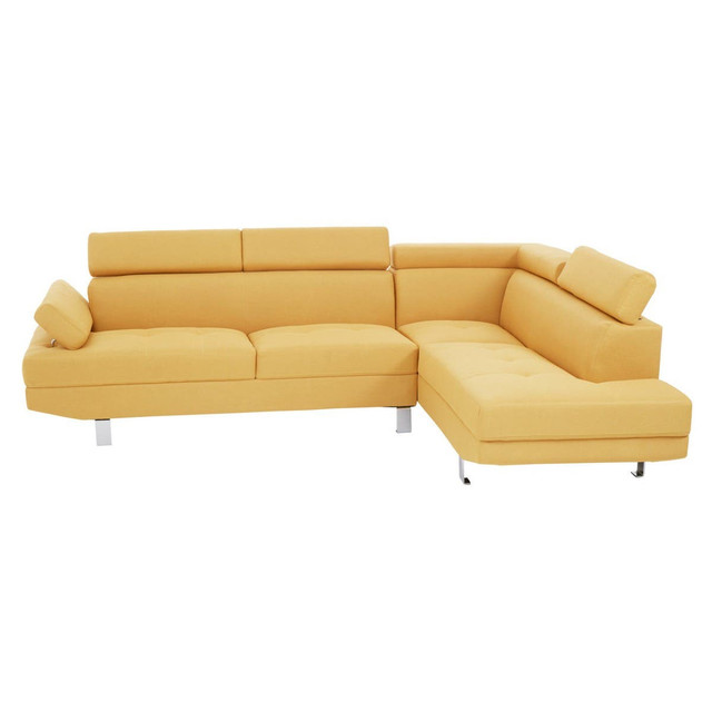 premier housewares Hanover Ochre Linen Corner Sofa
