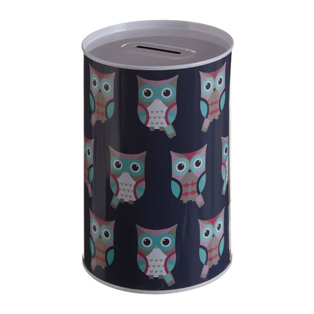 Premier Housewares Happy Owls Large Money Tin