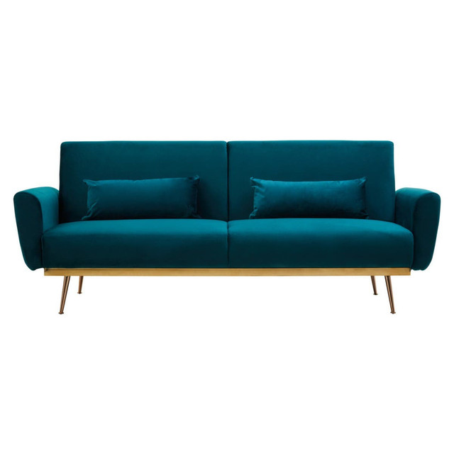 Premier Housewares Hatton Green Velvet Sofa Bed