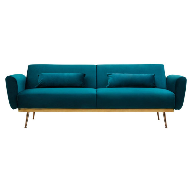Premier Housewares Hatton Green Velvet Sofa Bed