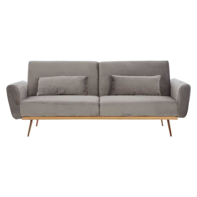 premier housewares Hatton Grey Velvet Sofa Bed