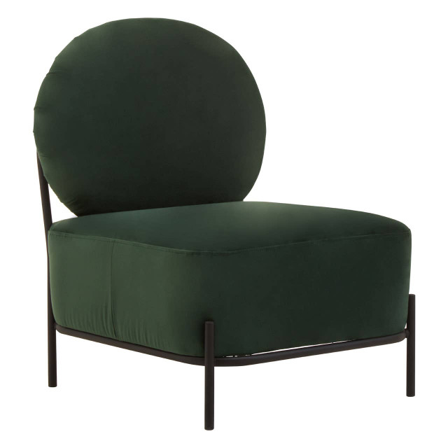 Premier Housewares Haya Green Velvet Chair