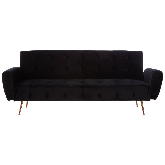 premier housewares Hayton Black Velvet Sofa Bed