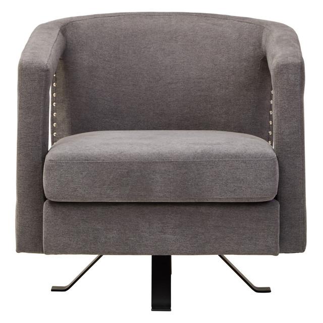 Premier Housewares Hestia Ash Velvet Swivel Chair