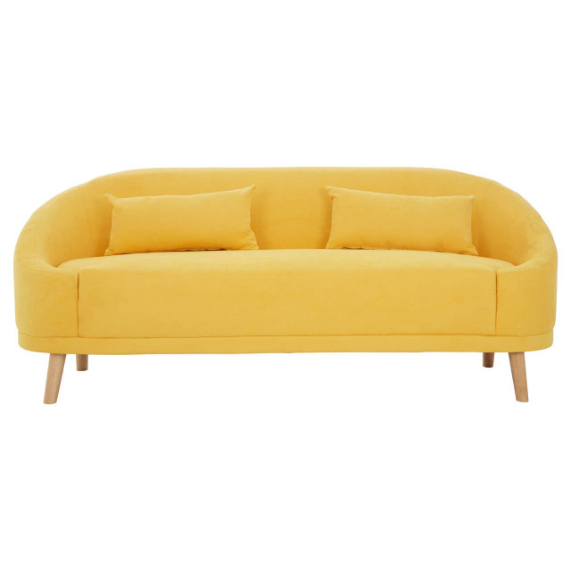 premier housewares Holland Yellow Linen Sofa