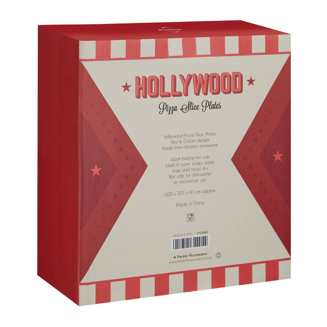 Premier Housewares Hollywood Pizza 6 Slice Plates