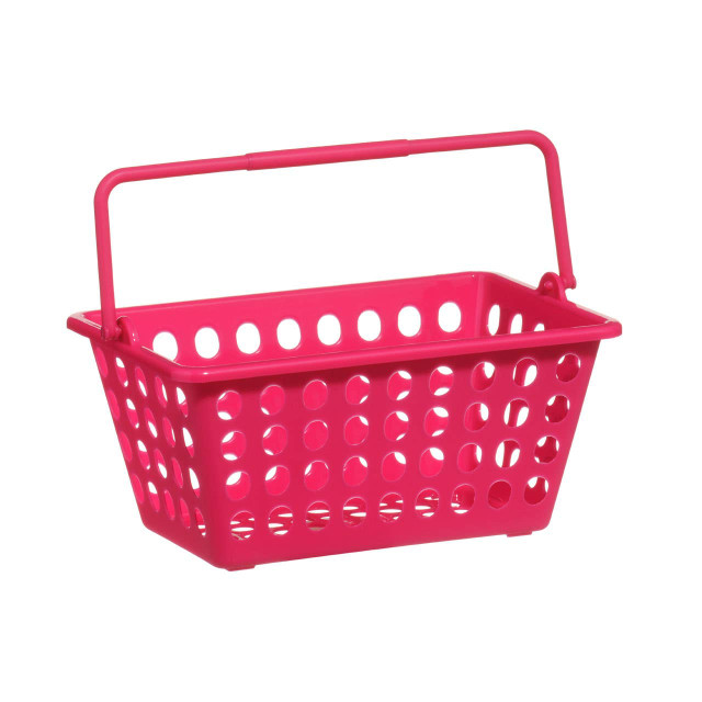 Premier Housewares Hot Pink Plastic Storage Basket