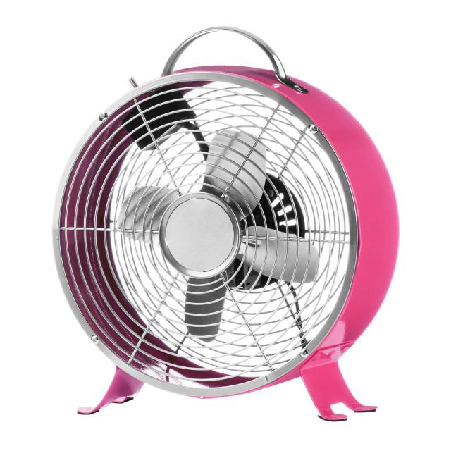Premier Housewares Hot Pink Retro Desk Fan