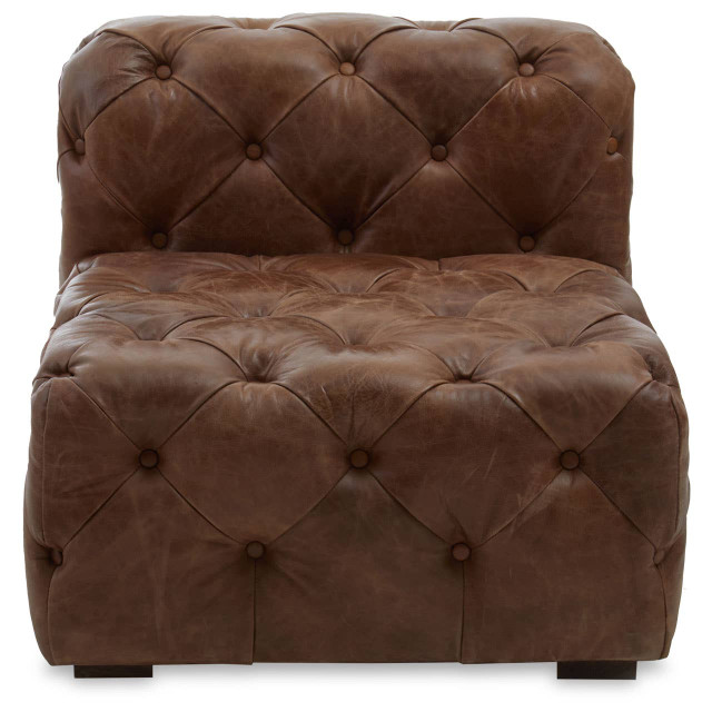 premier housewares Hoxton Tufted Leather Chair