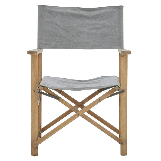 Premier Housewares Hugh Grey Linen Directors Chair