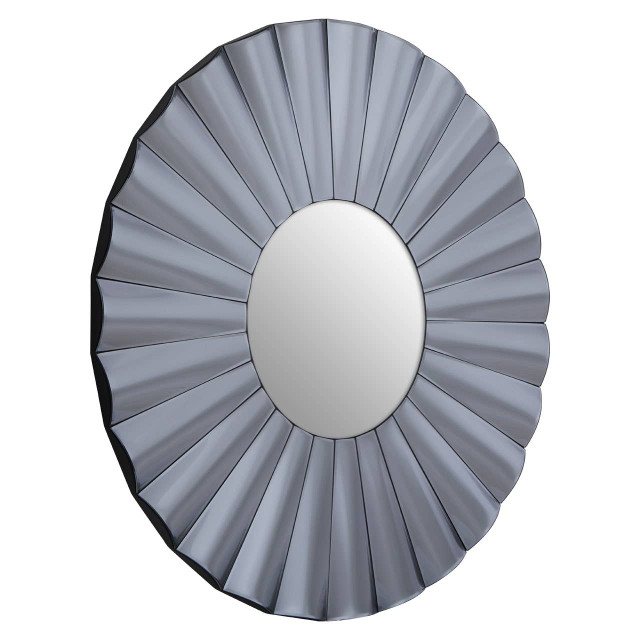 Premier Housewares Jade Round Grey Wall Mirror