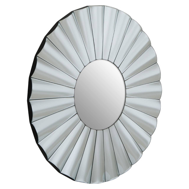 Premier Housewares Jade Round Silver Wall Mirror