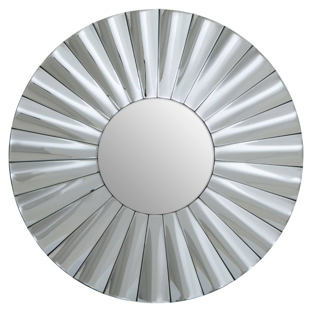 premier housewares Jade Round Silver Wall Mirror